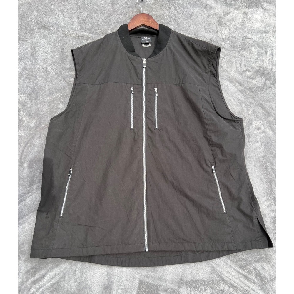 ScotteVest The 101 Vest Men's 2XL Black Full Zip Travel Utility Hidden Pockets